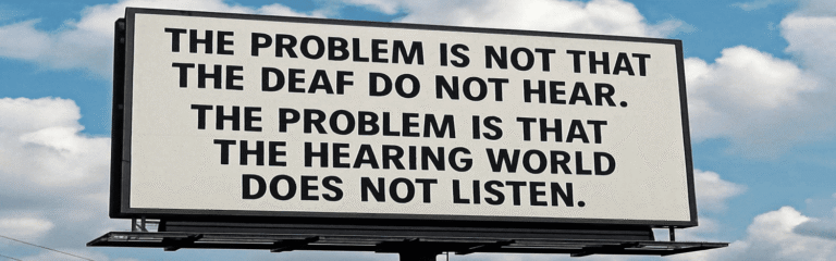 The hearing world does not listen